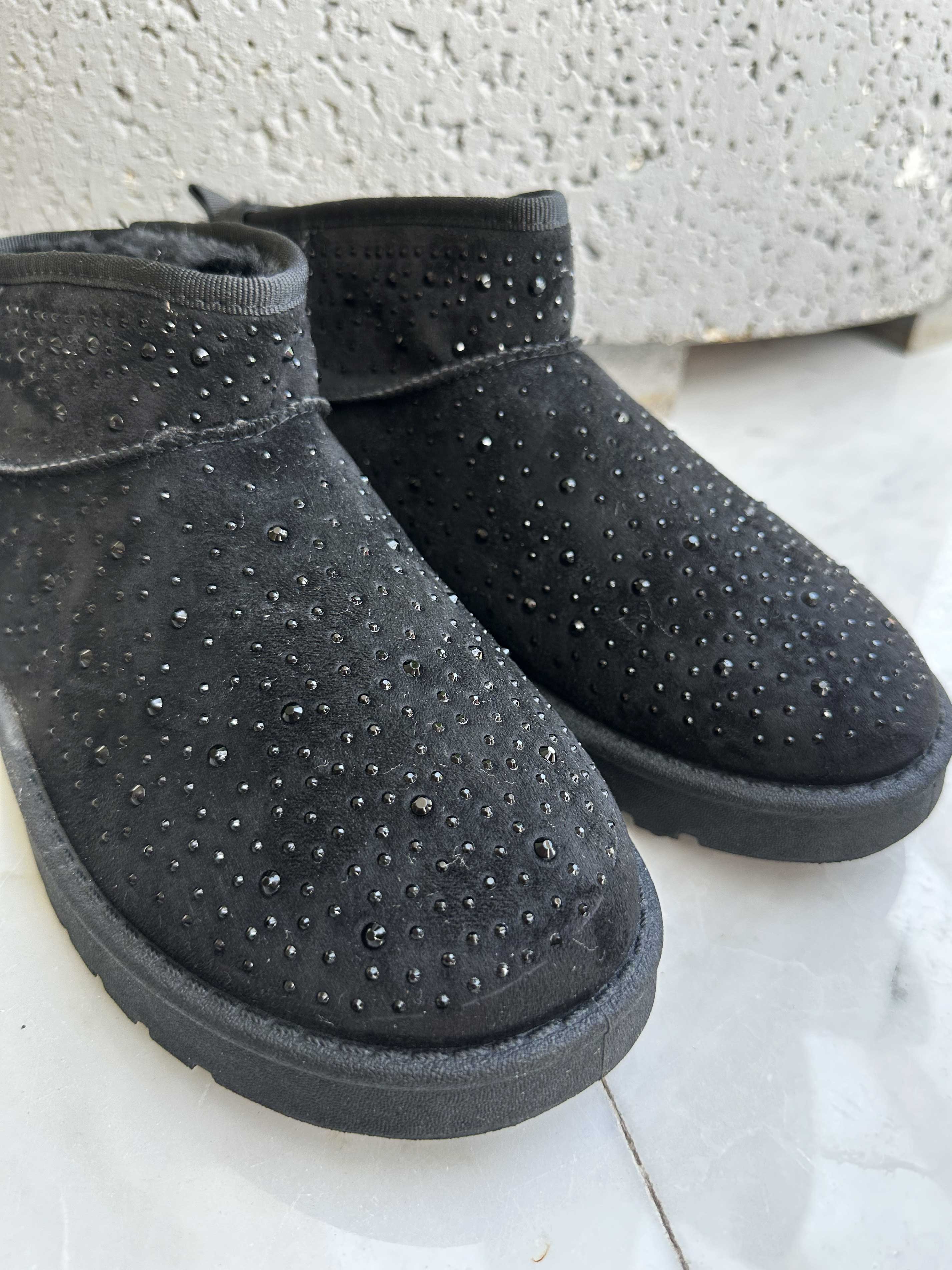 Queen - Låga teddystövlar med fuskpälskant